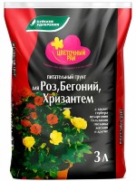 Грунт для роз, бегоний, хризантем 3 л [БХЗ]