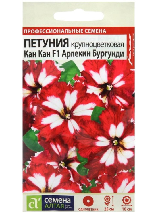 Петуния Кан Кан Арлекин Бургунди [Семена алтая] купить с доставкой