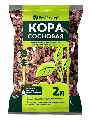 Кора сосны 2л (20шт) БиоМастер