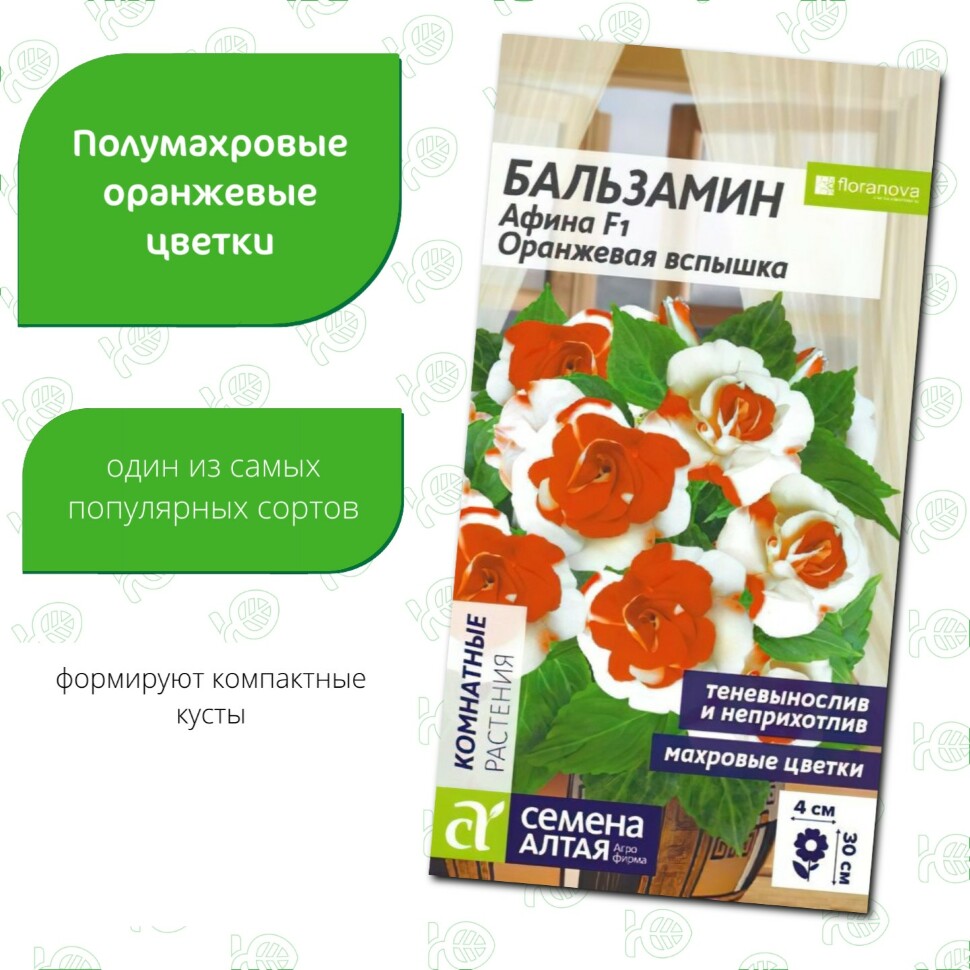 Бальзамин Афина Оранжевая вспышка[Семена алтая] купить с доставкой