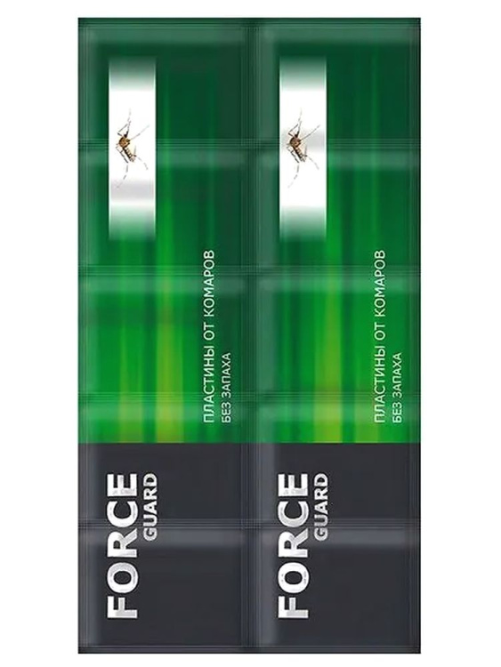 Пластина "Форс" от комаров без запаха (зелен.) купить с доставкой