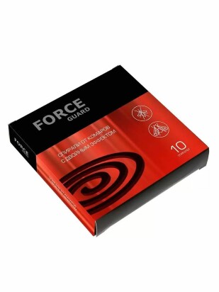 Спираль "FORCE guard" Двойной эффект красные 10 шт ./60