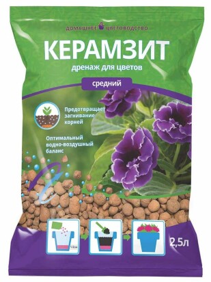 Дренаж керамзит 2,5л средний [Терра Мастер]
